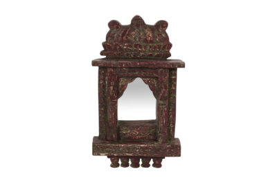 Vintage Indian Teak Wood Jharokha Mirror Made From Reclaimed Wood