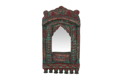 Vintage Indian Teak Wood Jharokha Mirror Made From Reclaimed Wood