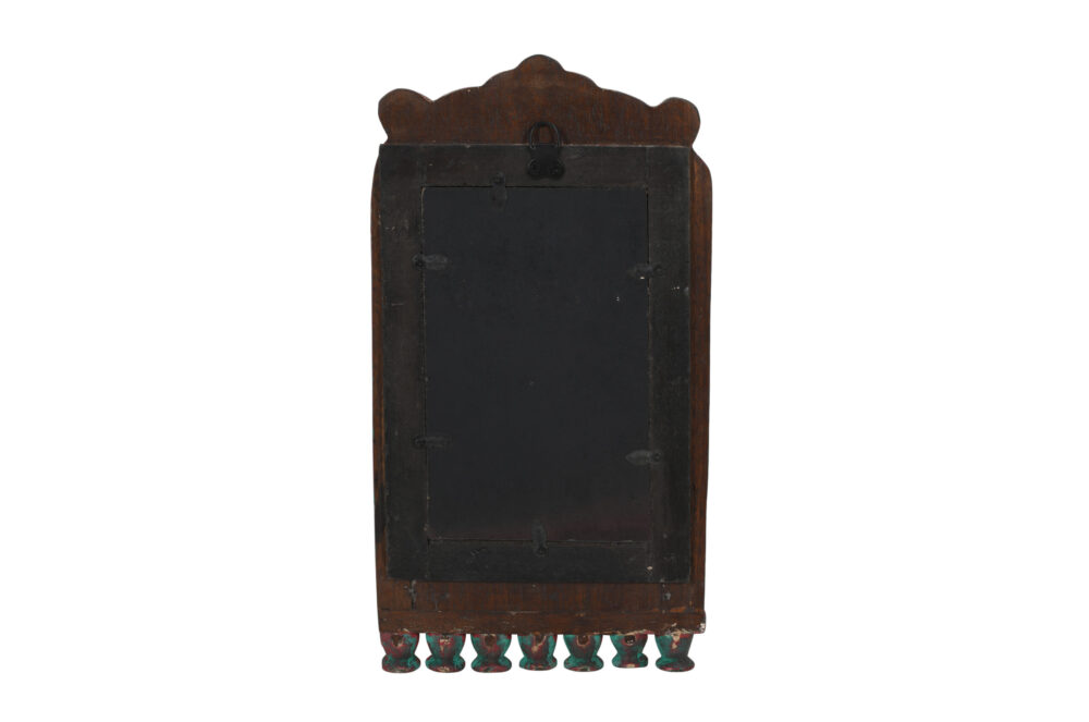 Vintage Indian Teak Wood Jharokha Mirror Made From Reclaimed Wood - Image 3