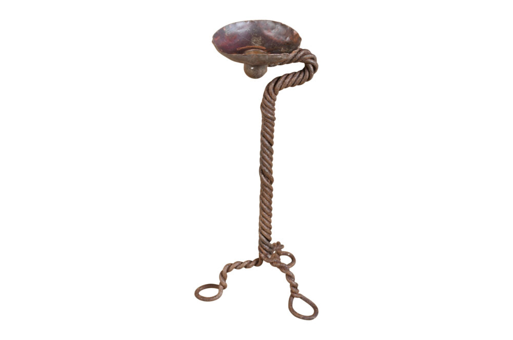 Vintage Reclaimed Indian Iron Candle Holder