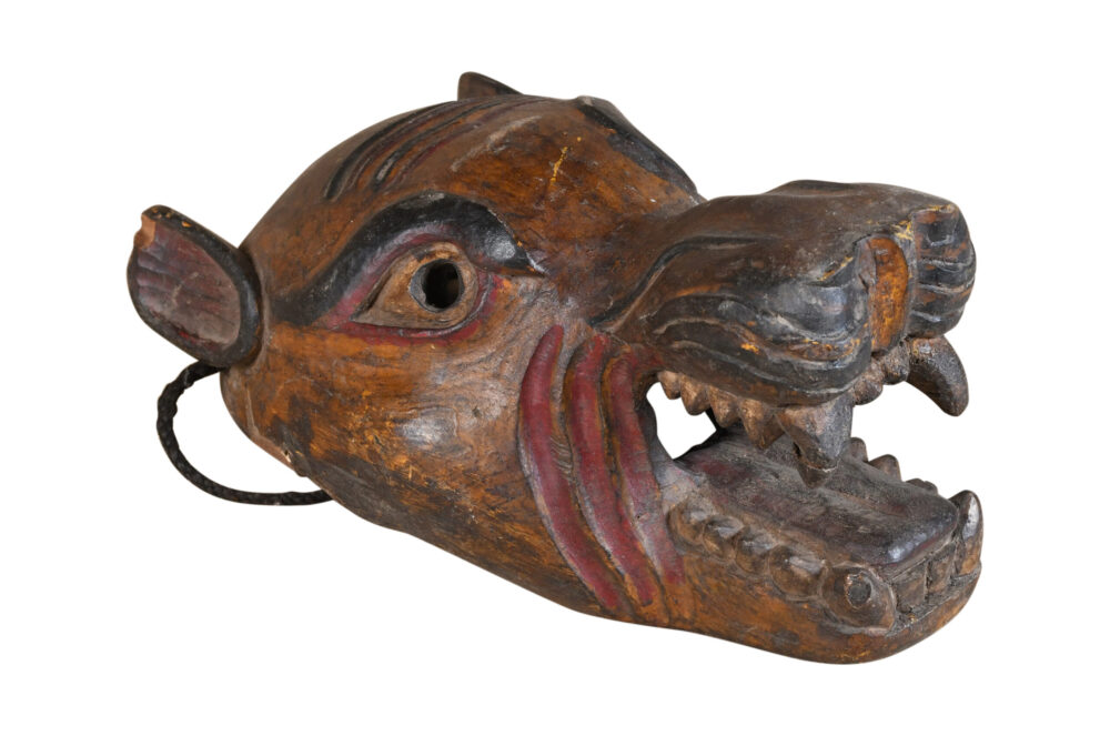 Antique Indian Tribal Festival Mask - Image 2