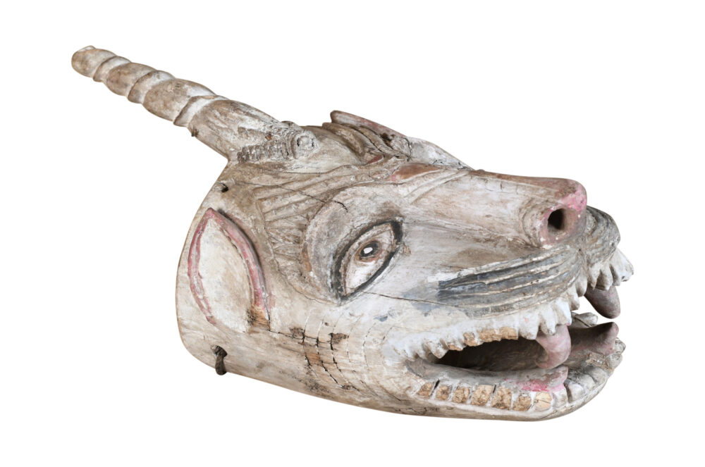 Antique Indian Tribal Festival Mask - Image 2
