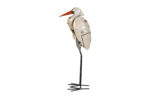 Recycled Iron Stork Garden Decoration - Artisan-Made Rustic Figure