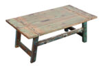 Antique Indian Painted Teak Wood Thakat Coffee Table