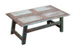 Antique Indian Painted Teak Wood Thakat Coffee Table