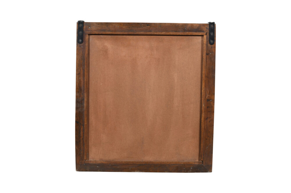 Fine Antique Indian Teak Wood Shutter Window Mirror - Image 2
