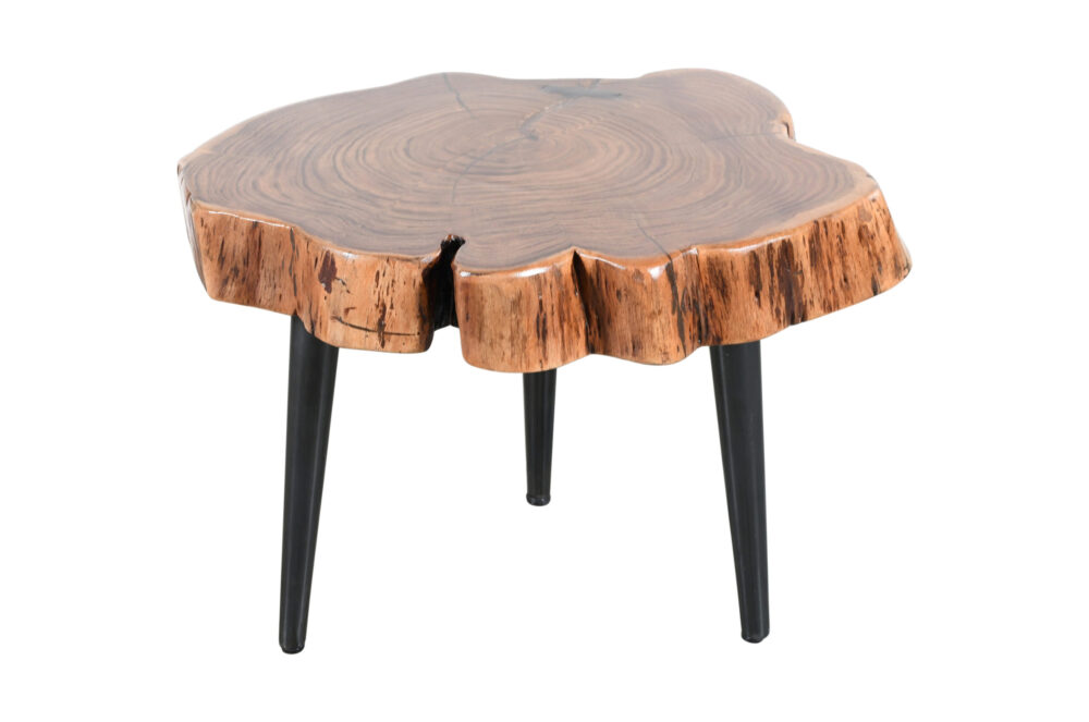 Fine Repurposed And Reclaimed Team Wood Tree Wedge Coffee Table From India - Image 2