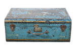 Vintage Indian Metal Travel Chest Coffee Table Storage Trunk