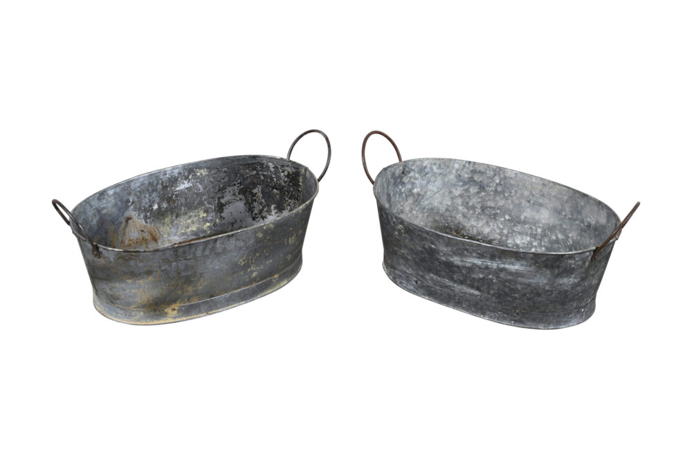 Vintage Indian Iron Washing Bowl - Fantastic Planter