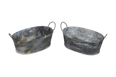 Vintage Indian Iron Washing Bowl - Fantastic Planter