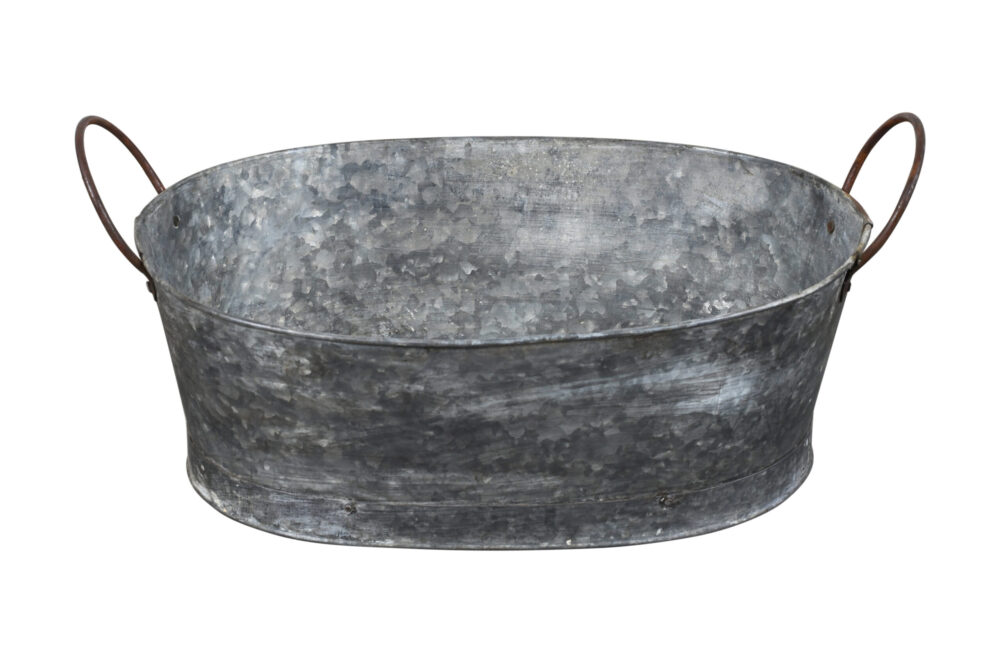Vintage Indian Iron Washing Bowl - Fantastic Planter - Image 2