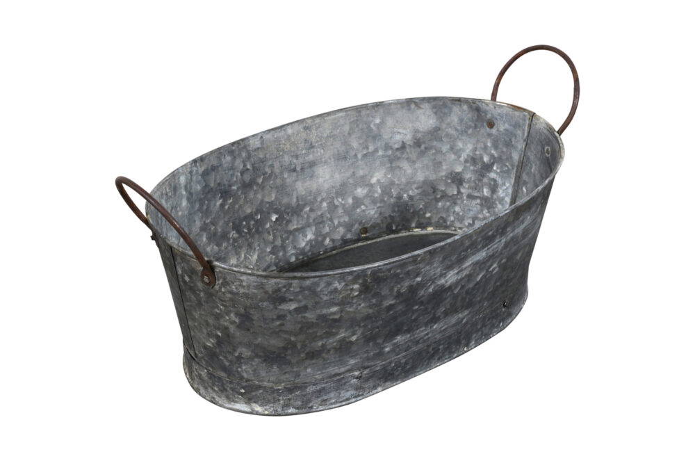 Vintage Indian Iron Washing Bowl - Fantastic Planter - Image 3