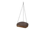 Reclaimed Indian Hard Wood Hanging Planter Base With Iron Chain & S Hook.