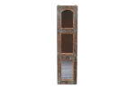 Antique Indian Painted Teak Wood Jali Door Mirror Garden Or Home