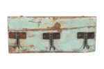 Vintage Indian Reclaimed Teak Wood Wall Mounted Coat Hook Panel