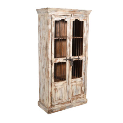 Vintage Indian Jali Door Cabinet - Front View