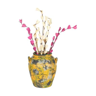 Rustic Indian Vintage Clay Flower Pot Vase
