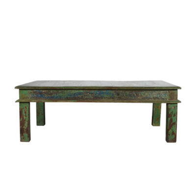 Original Antique Indian Teak Wood Thakat Coffee Table - c1890