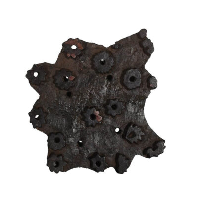 Antique Indian Hand-Carved Teak Wood Printing Block c.1930 Stars & Abstract