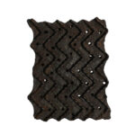 Antique Indian Hand-Carved Teak Wood Printing Block c.1930 | Zig-Zag Design