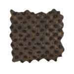 Antique Indian Hand-Carved Teak Wood Printing Block c.1930 | Geometric Pattern