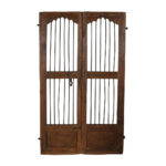 Antique Indian Teak Wood and Iron Jali Doors (174cm x 107cm) | c.1880-1900