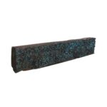 Antique Teal Carved Indian Teak Coat Hook Panel – 19th Century Rajasthan