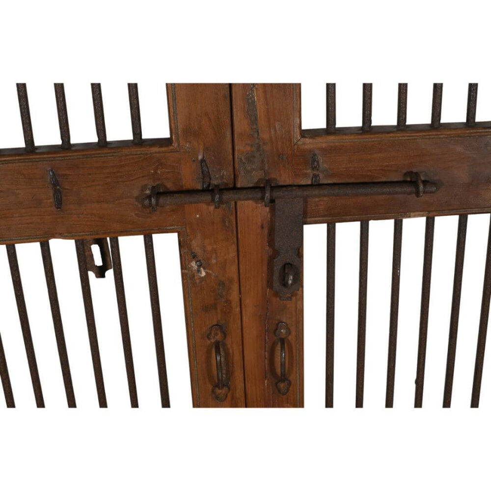 Antique Indian Teak Wood and Iron Jali Doors (170cm x 107cm) | c.1880-1900 - Image 2