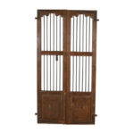 Antique Indian Teak Wood and Iron Jali Doors (163cm x 108cm) | c.1880-1900