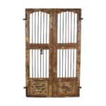 Antique Indian Teak Wood and Iron Jali Doors (163cm x 108cm) | c.1880-1900