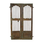 Antique Indian Teak Wood and Iron Jali Doors (166cm x 107cm) | c.1880-1900