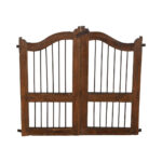 Antique Indian Teak Wood and Iron Jali Dog Gates - 19th Century Originals