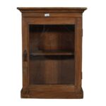 Antique Chestnut Teak Wall Mounted Spice or Medicine Cabinet – India c1920