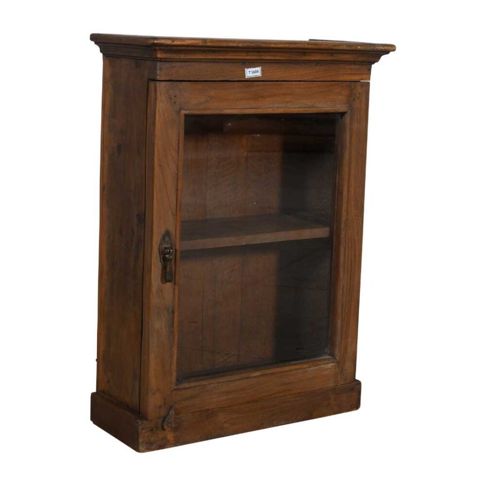 Antique Chestnut Teak Wall Mounted Spice or Medicine Cabinet – India c1920 - Image 2