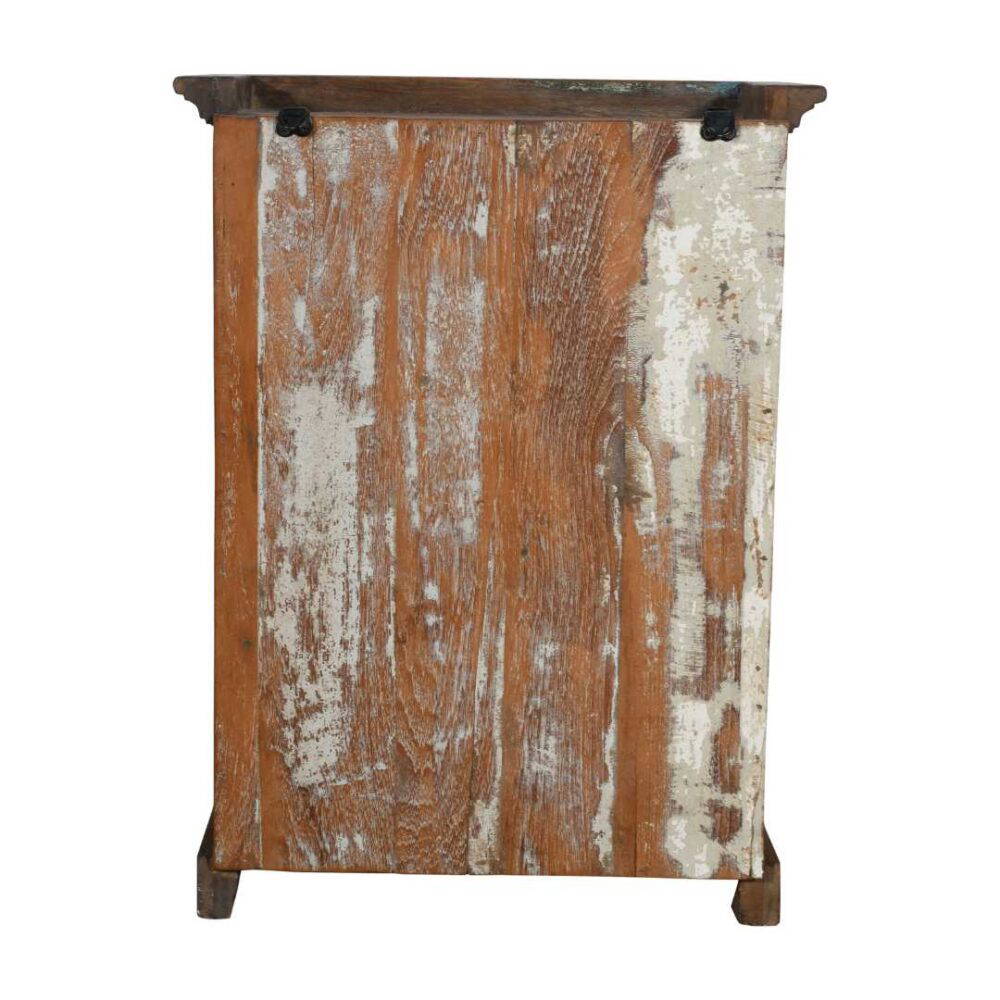 Antique Chestnut Teak Wall Mounted Spice or Medicine Cabinet – India c1920 - Image 4